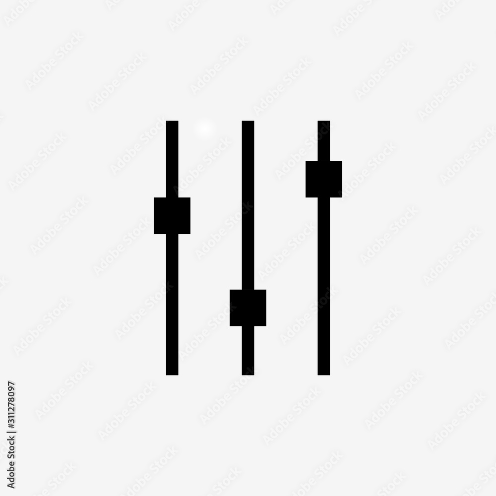 Preferences vertical icon isolated on white background. Adjustment symbol modern simple vector icon for website or mobile app Preferences vertical icon isolated on white background. Adjustment symbol modern simple vector icon for website or mobile app