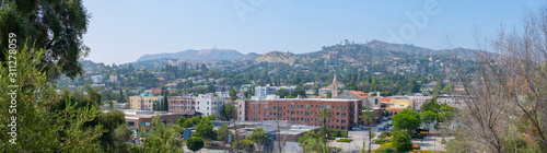 Griffith Observatory was built on 1933 with Greek Revival style on Griffith Park, Los Angeles, California CA, USA. photo