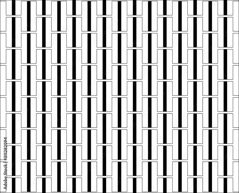 White H alphabet pattern background vector. Repeat white H letter on black background. White H alphabet pattern background vector. Repeat white H letter on black background.