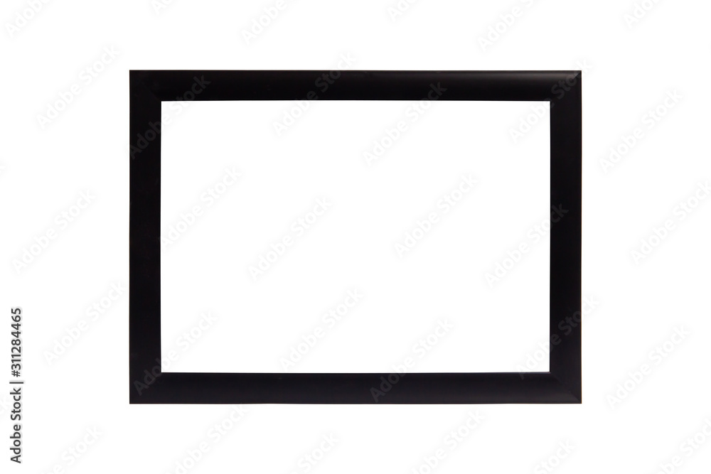 Single Wooden picture frame isolated on white background Single Wooden picture frame isolated on white background