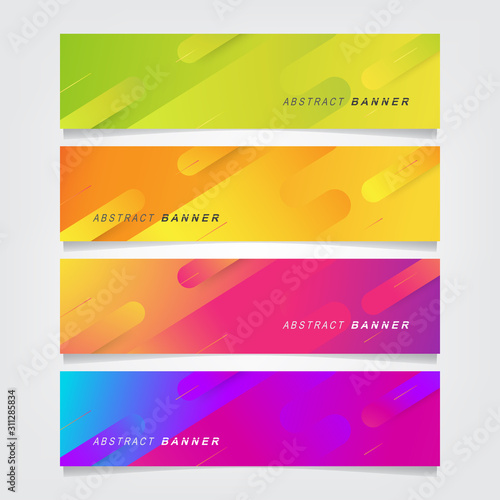 Vector abstract banner design web template