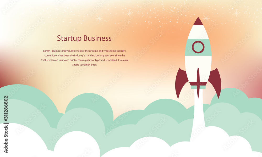 Business project startup, financial planning, idea, strategy, management, realization and success. Rocket launch Business project startup, financial planning, idea, strategy, management, realization and success. Rocket launch