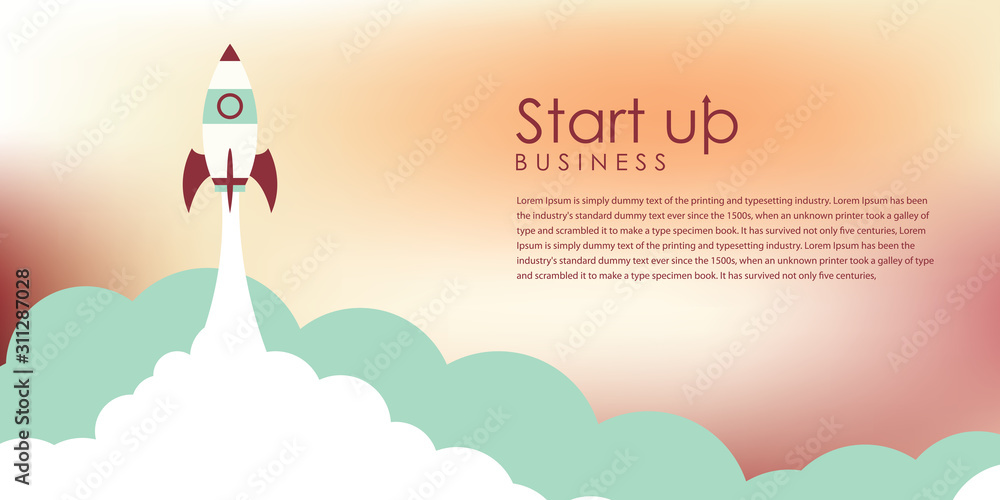 Launch your business concept banner Launch your business concept banner