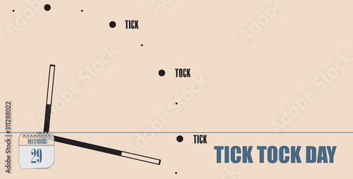 Postcard tick tock day