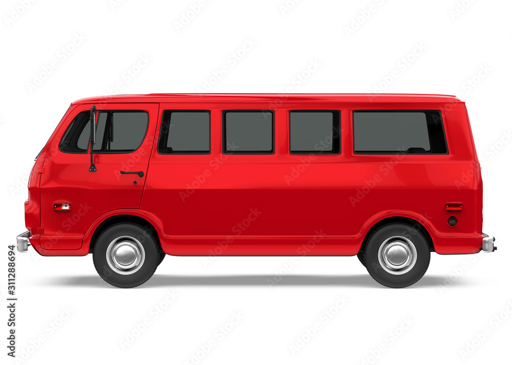 Old Van Isolated Old Van Isolated