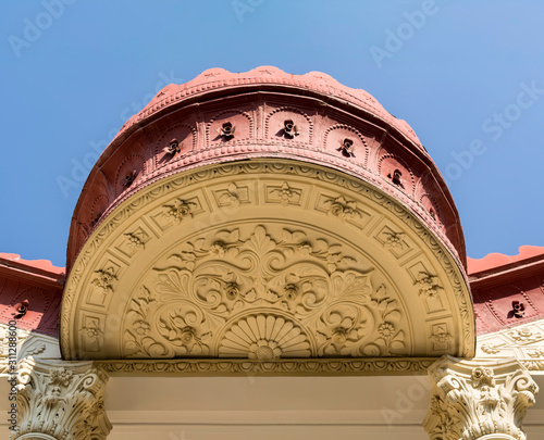 Architectural details of Moghadam historic house museum building, Tehran, Iran photo