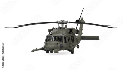 Military Helicopter Isolated