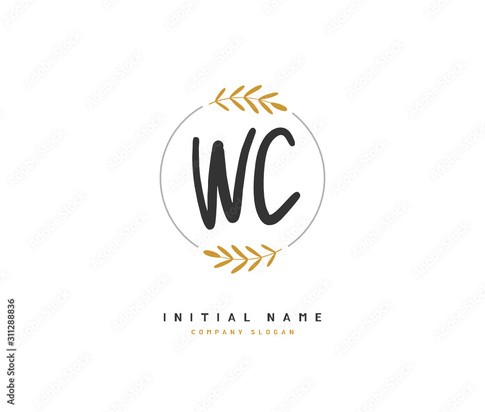 W C WC Beauty vector initial logo, handwriting logo of initial signature, wedding, fashion, jewerly, boutique, floral and botanical with creative template for any company or business. W C WC Beauty vector initial logo, handwriting logo of initial signature, wedding, fashion, jewerly, boutique, floral and botanical with creative template for any company or business.