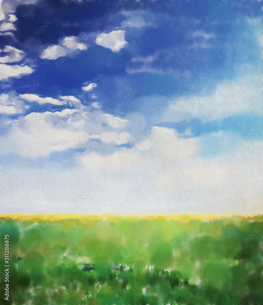 Fototapeta premium watercolor colorful illustration