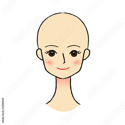 女性　スキンヘッド　美容