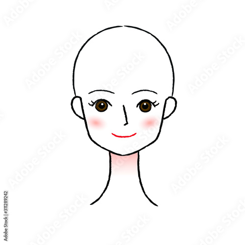 女性　スキンヘッド　美容