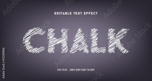 Editable text effect - chalk style effect