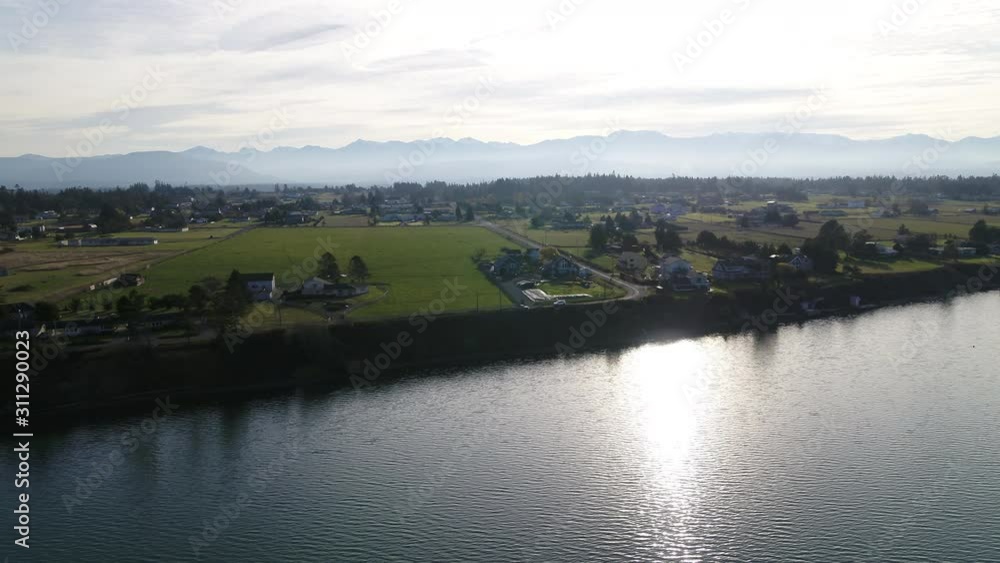 Lake, country, and mountains in rural America Lake, country, and mountains in rural America