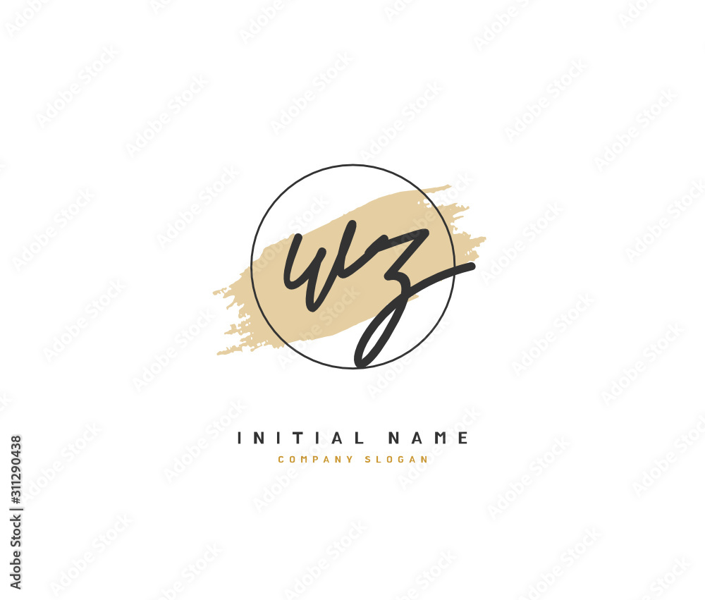 W Z WZ Beauty vector initial logo, handwriting logo of initial signature, wedding, fashion, jewerly, boutique, floral and botanical with creative template for any company or business. W Z WZ Beauty vector initial logo, handwriting logo of initial signature, wedding, fashion, jewerly, boutique, floral and botanical with creative template for any company or business.
