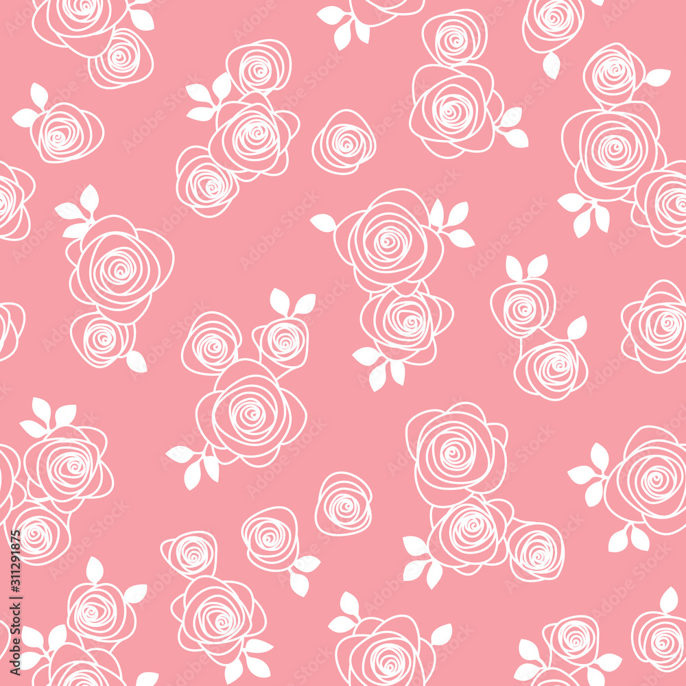 Seamless pattern material of an abstract rose Seamless pattern material of an abstract rose