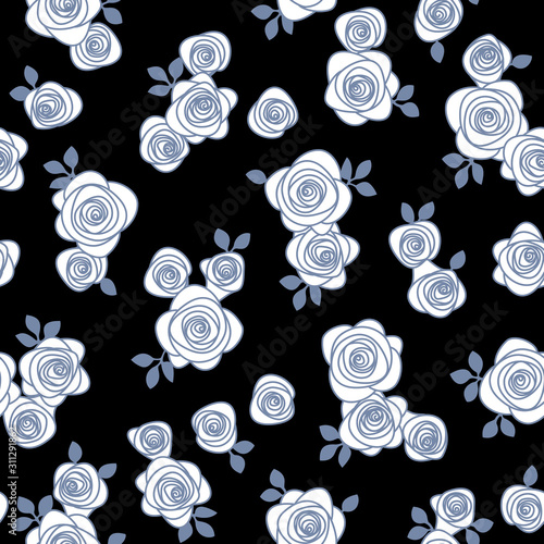 Seamless pattern material of an abstract rose
