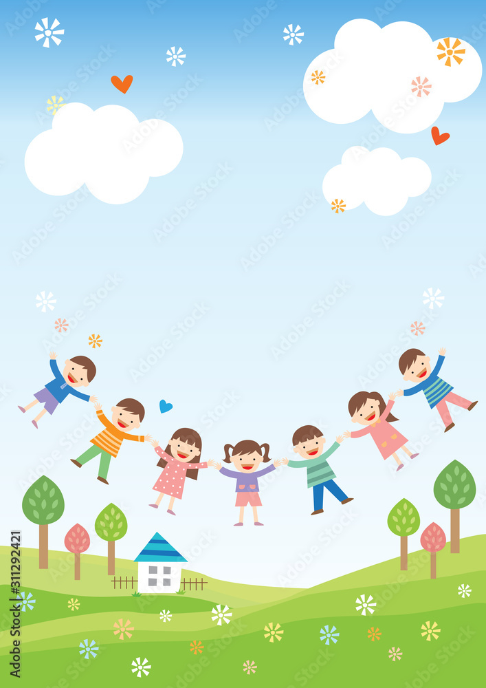 Background with nature and children.Background related to children.