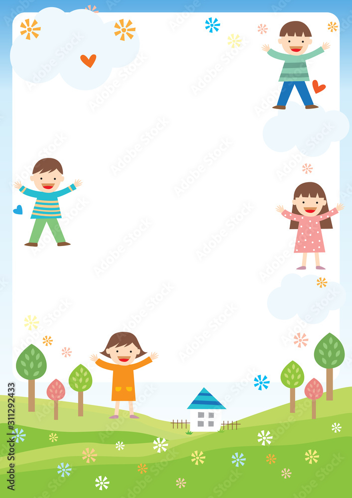 Background with nature and children.Background related to children. Background with nature and children.Background related to children.