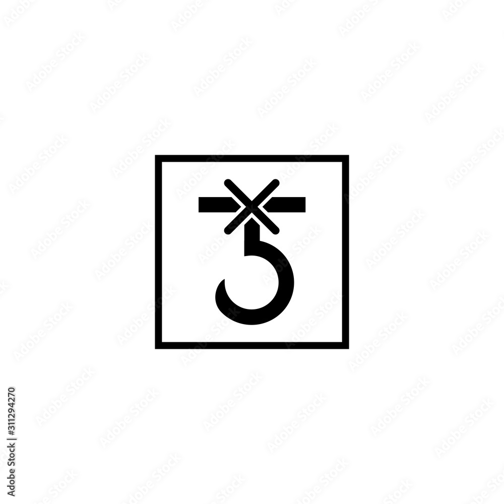 Fototapeta premium do not use hooks sign icon vector design symbol