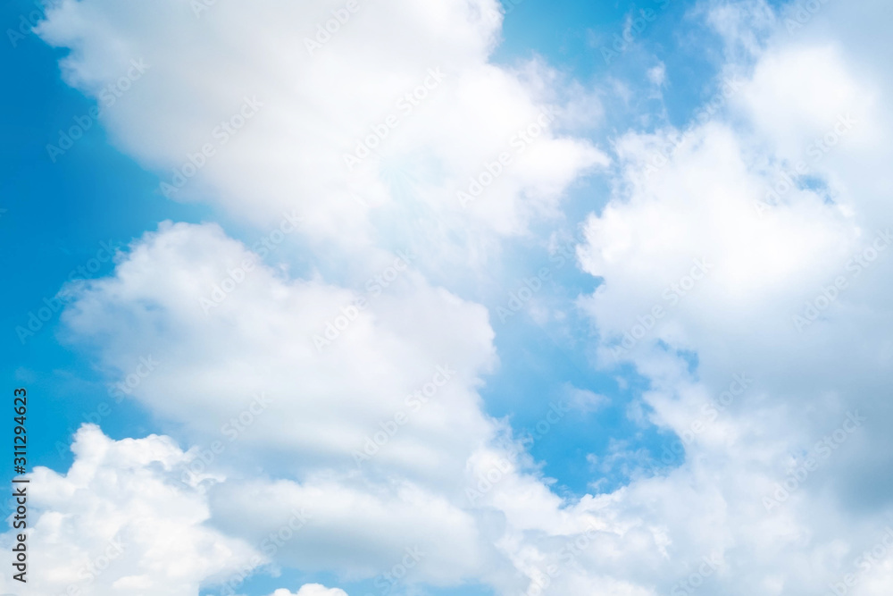 Naklejka premium Beautiful blue sky clouds for background.