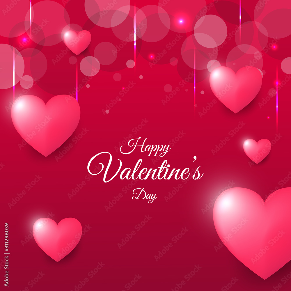 Happy Valentine Day Greeting Card Background