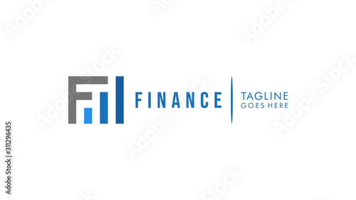 Letter F Finance Business Logo. Flat Vector Logo Design Template Element