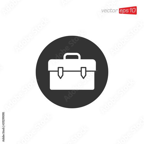 Suitcase or Briefcase Icon Design Vector