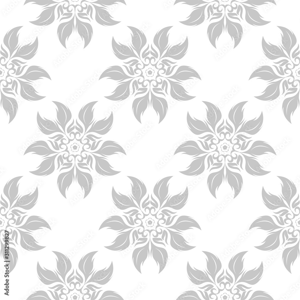 Floral seamless pattern. Blue flowers on white background Floral seamless pattern. Blue flowers on white background