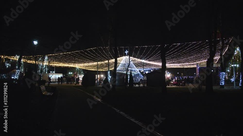  Christmas Festival in City Slow Motion 4k 2