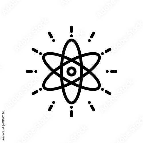 Black line icon for nuclear 