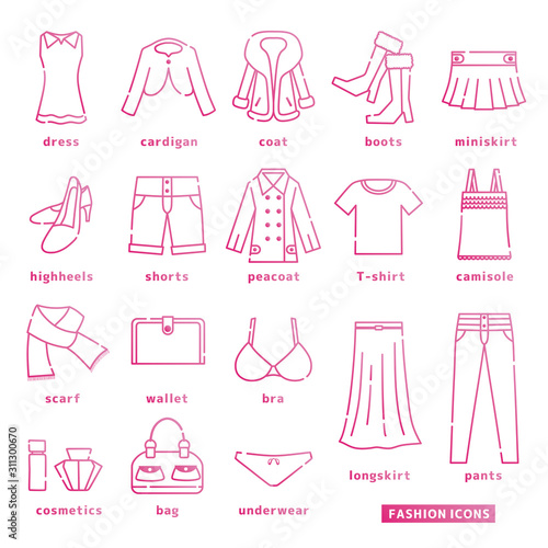 ファッション　アイコン　セット