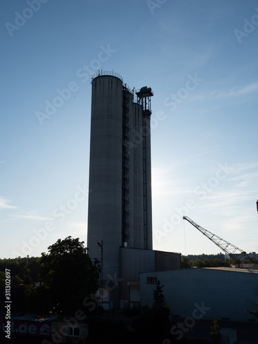 Wallpaper Mural silhouette picture of silo in rural area og Germany Torontodigital.ca