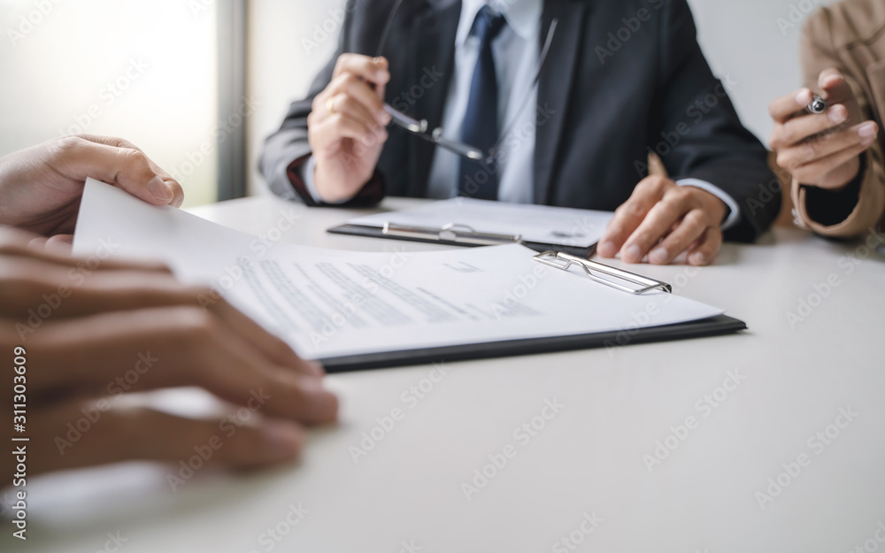 Job interview with human resource manager in office, Recruitment concept. Job interview with human resource manager in office, Recruitment concept.
