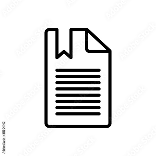 Black line icon for chapter