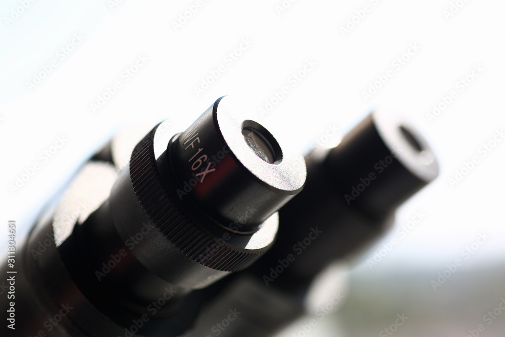 The head microscope on the background of The head microscope on the background of