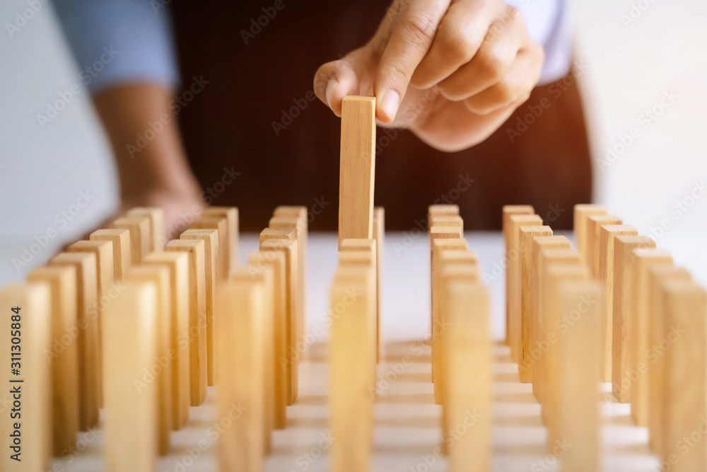 Woman holding wooden brick block, Recruitment concept. Woman holding wooden brick block, Recruitment concept.
