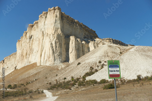 Ak-Kaya White rock on the Crimean peninsula.