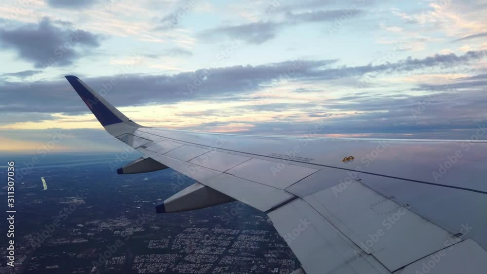 View of Airplane flying over beautiful city, Aircraft flying over beautiful city, View of Airplane flying over beautiful city, Aircraft flying over beautiful city,
