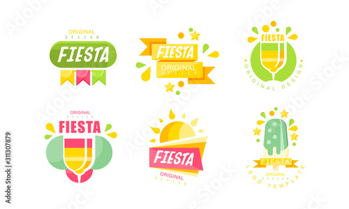 Fiesta Logo and Labels Original Design Vector Set