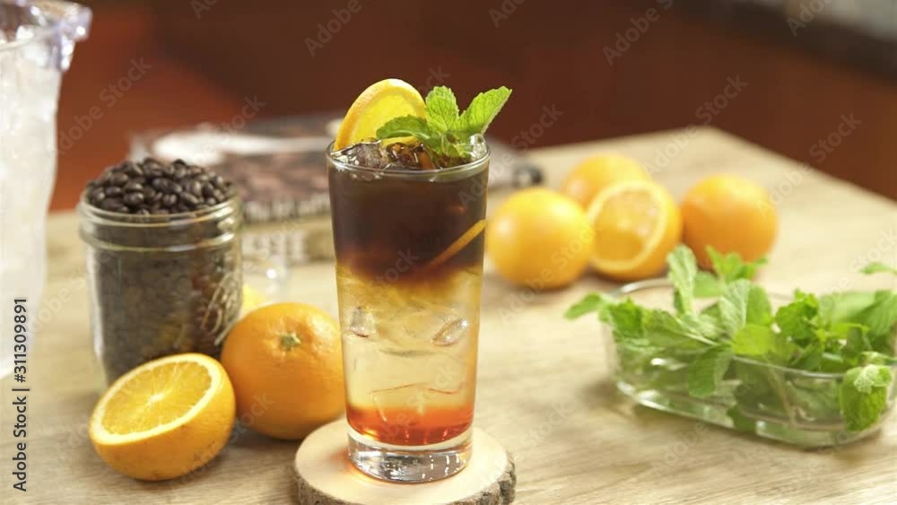 Beautiful Drinks With Orange Garnish - Slide Right To Left Beautiful Drinks With Orange Garnish - Slide Right To Left