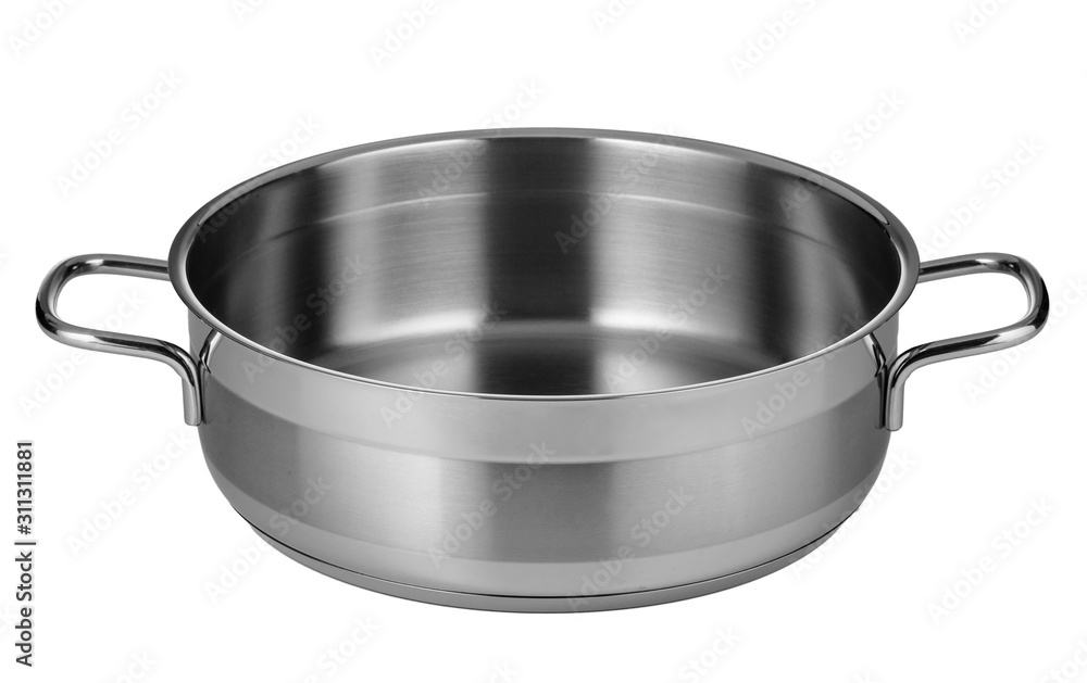 Stainless steel pot isolated on white background Stainless steel pot isolated on white background