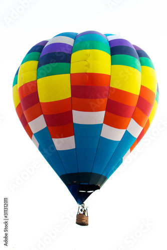 balloon hot air. Isolated on white.