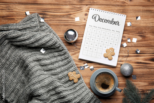 Calendar with page of Decem...