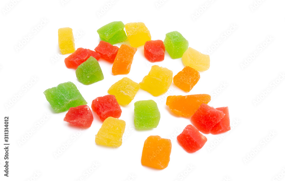 candied fruit isolated candied fruit isolated