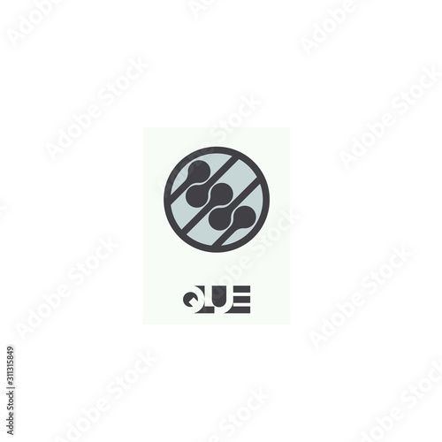  Illustration in the form of a chemical scheme of glue in the form of a symbol or logo