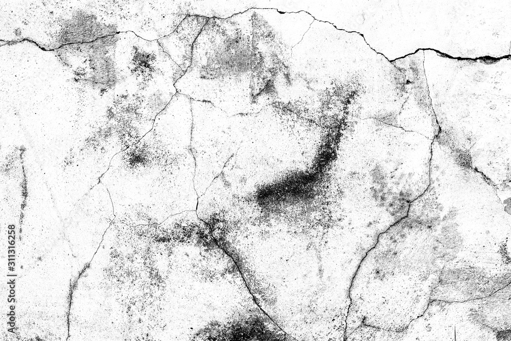 Fototapeta premium Texture of a concrete wall with cracks and scratches which can be used as a background