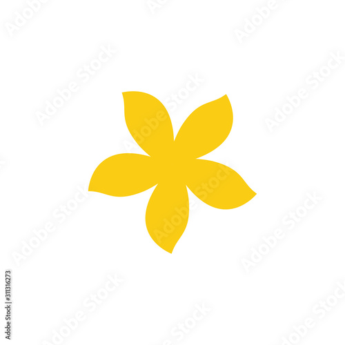 Beauty plumeria icon flowers design illustration