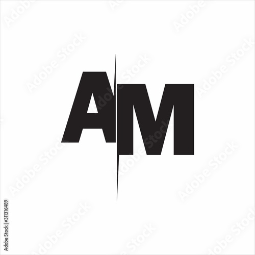AM Logo Letters white background
