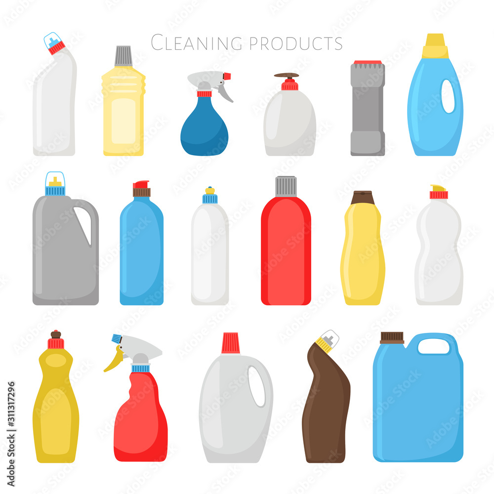 Large set household items and toys on white Vector Image