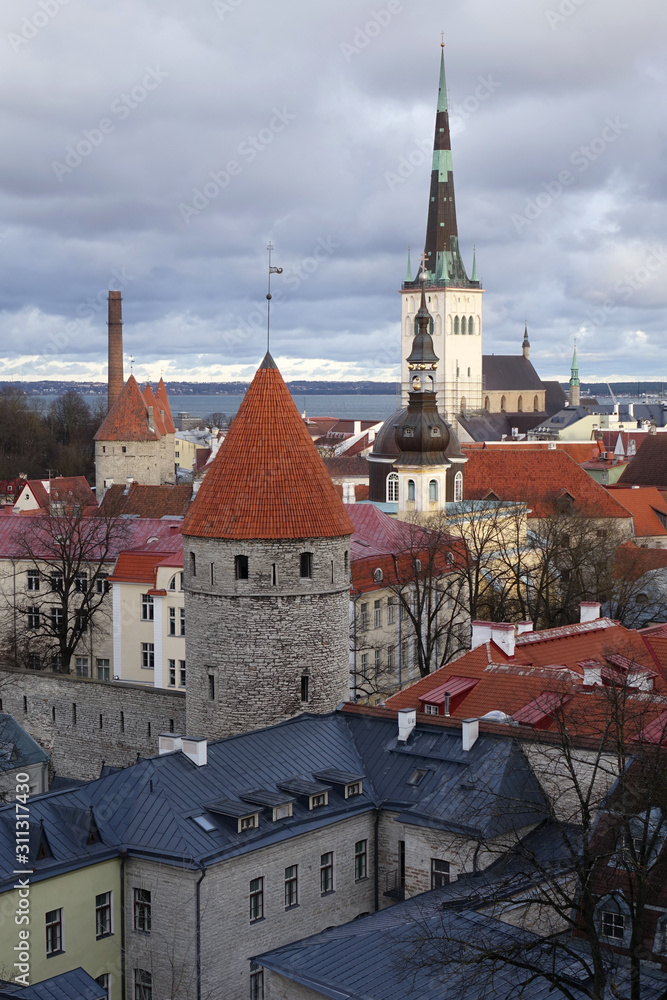 old Tallinn in winter 